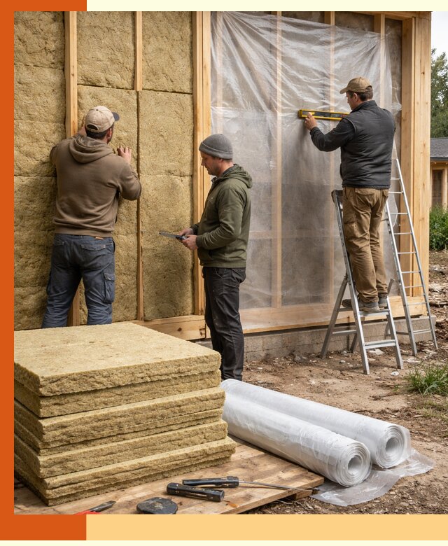 Утепление каркасного дома в Нальчике под ключ с гарантией качества