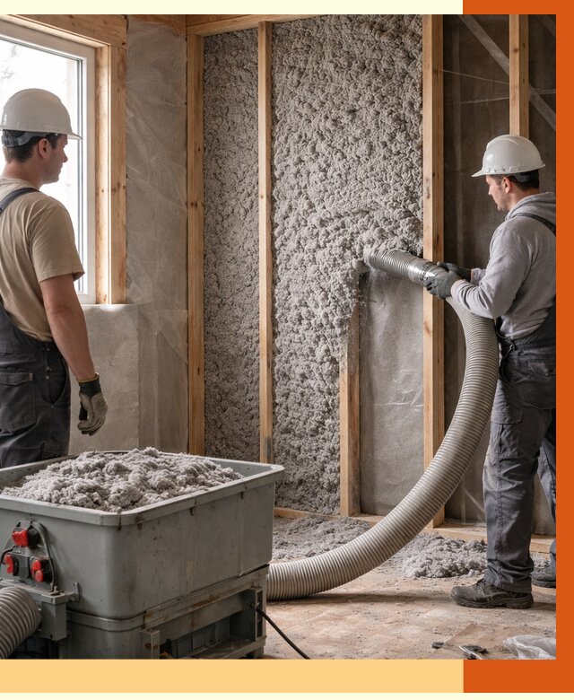 Утепление каркасного дома эковатой в Нальчике от 1865 руб. | ТепломастерНль