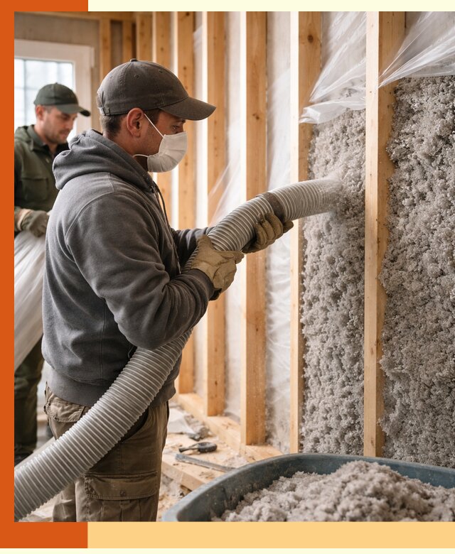 Утепление каркасного дома эковатой в Нальчике — качественно и надолго