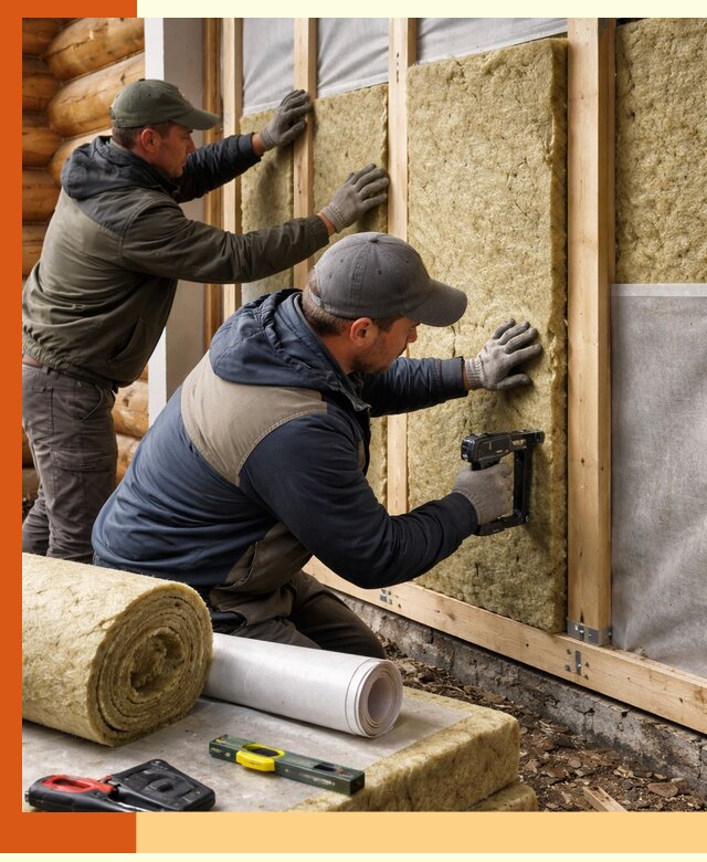 Утепление бревенчатого дома под ключ в Нальчике