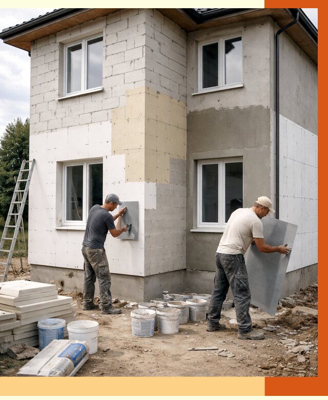 Утепление дома из газобетона в Нальчике от 4352 руб./м² — заказать у ТепломастерНль