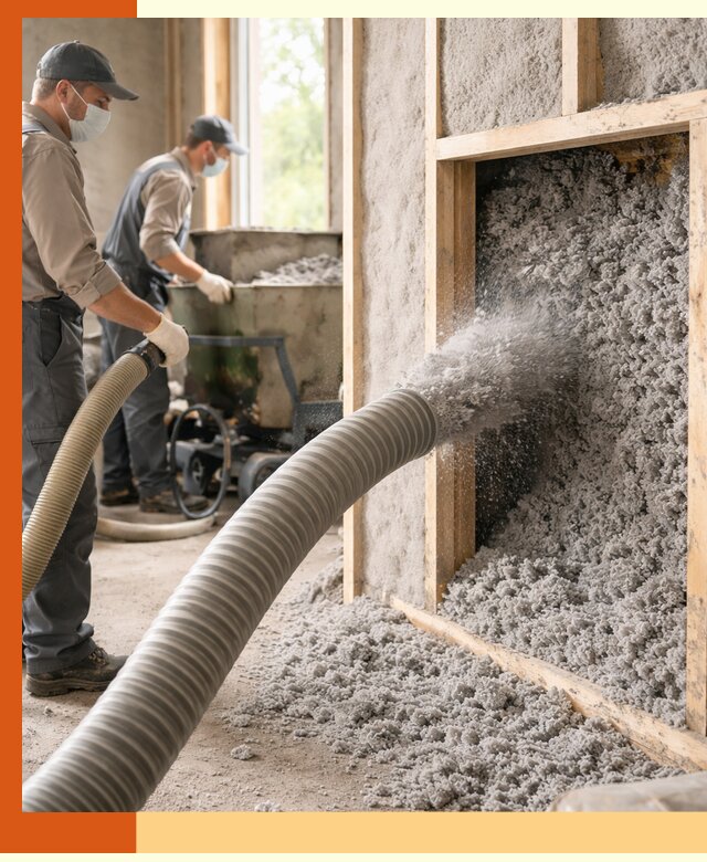 Утепление коттеджа эковатой в Нальчике с гарантией качества