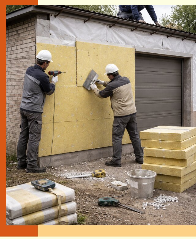 Утепление гаража снаружи в Нальчике качественно и надёжно