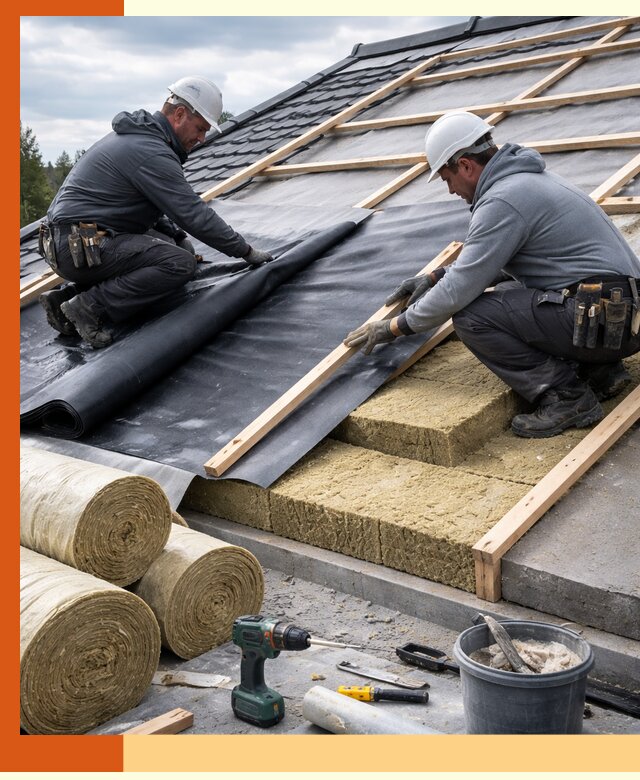 Утепление крыши снаружи в Нальчике: профессиональная теплоизоляция