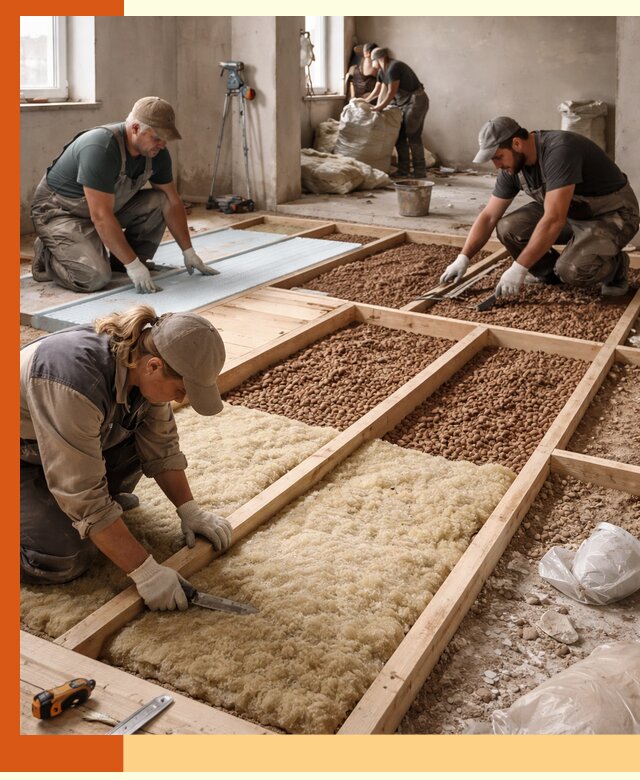 Утепление перекрытий жилых и промышленных зданий в Нальчике