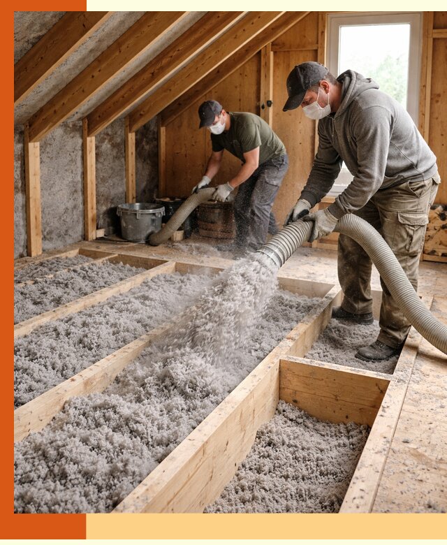 Утепление мансарды эковатой в Нальчике с гарантией качества