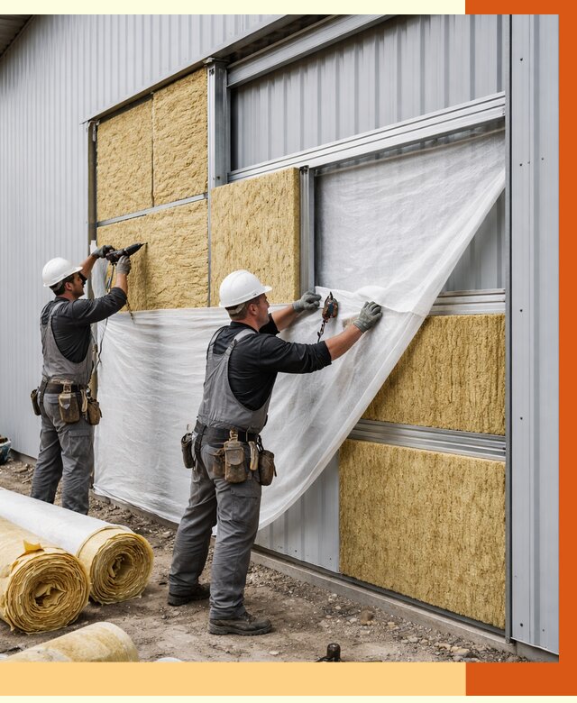 Утепление металлического склада в Нальчике от 4663 руб/м2 — комплексное утепление под ключ | ТепломастерНль