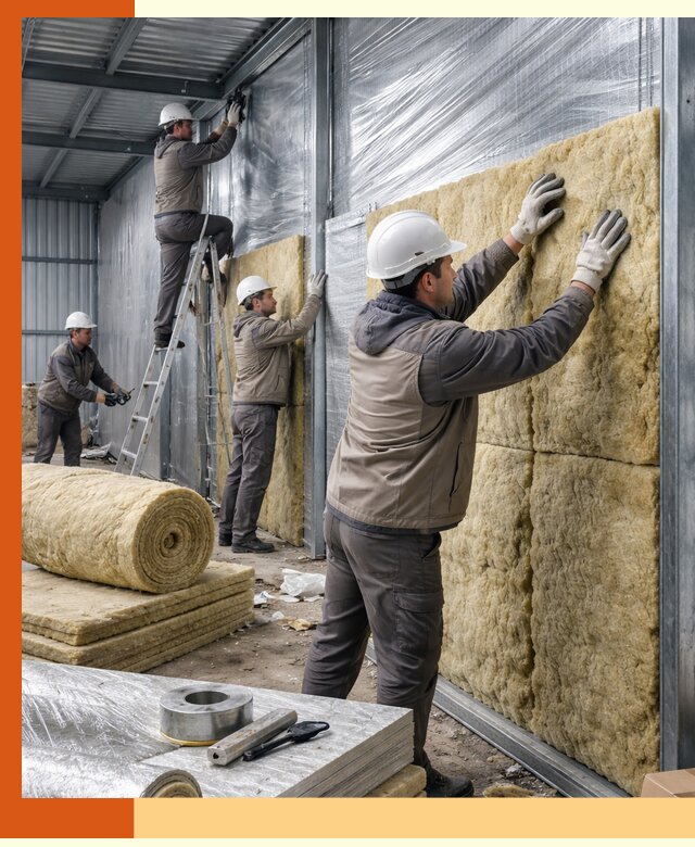 Утепление металлического склада в Нальчике: теплоизоляция и герметизация