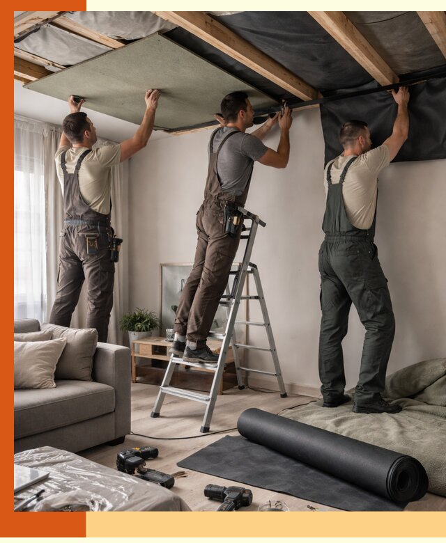 Шумоизоляция потолка в Нальчике — профессиональное устранение шумов