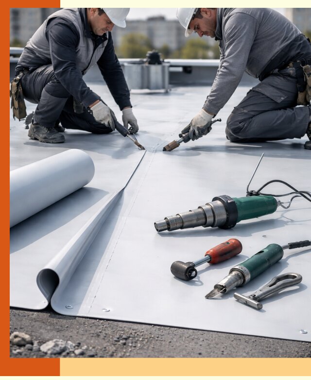Гидроизоляция мембранной кровли в Нальчике: монтаж и ремонт быстро