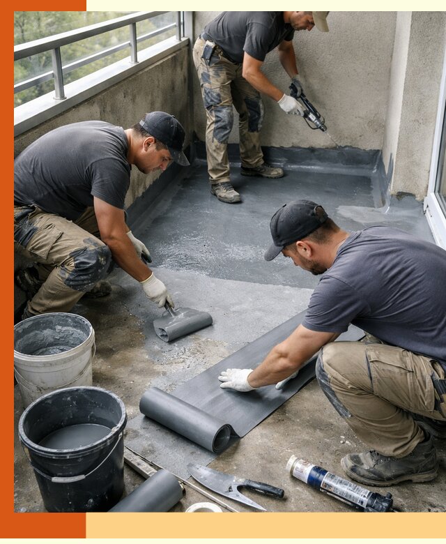 Гидроизоляция балкона в Нальчике: надежная защита от протечек