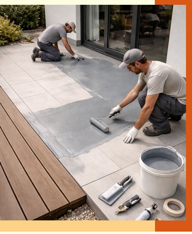 Гидроизоляция террасы в Нальчике под ключ от 7772 руб./м² | ТепломастерНль