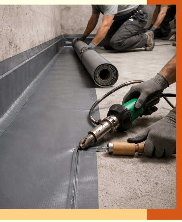 Монтаж гидроизоляционной мембраны в Нальчике от 1031 руб/м2 | ТепломастерНль